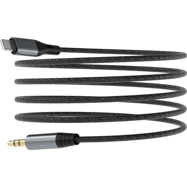 Kabel USB Dudao Lightning - mini Jack 3.5 mm 1 m Szary (DDA224)