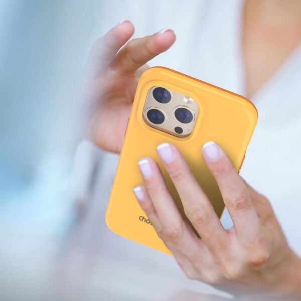 Choetech Choetech MFM Anti-drop case etui Made For MagSafe do iPhone 13 Pro pomarańczowy (PC0113-MFM-YE)