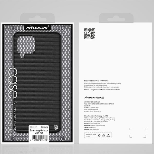 Nillkin Nillkin Textured Case wytrzymałe wzmocnione etui z żelową ramką i nylonem na tyle Samsung Galaxy M53 5G czarny