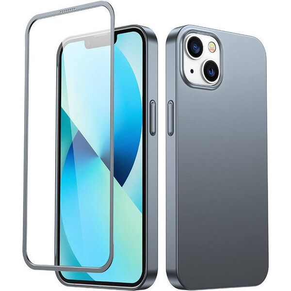 Joyroom Joyroom 360 Full Case etui pokrowiec do iPhone 13 obudowa na tył i przód + szkło hartowane szary (JR-BP927 tarnish)