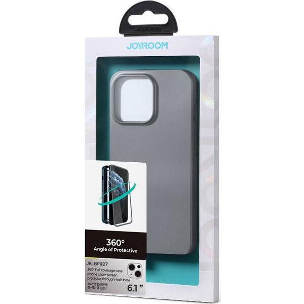 Joyroom Joyroom 360 Full Case etui pokrowiec do iPhone 13 obudowa na tył i przód + szkło hartowane szary (JR-BP927 tarnish)