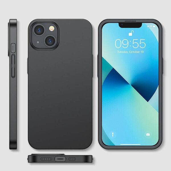 Joyroom Joyroom 360 Full Case etui pokrowiec do iPhone 13 obudowa na tył i przód + szkło hartowane czarny (JR-BP927 black)