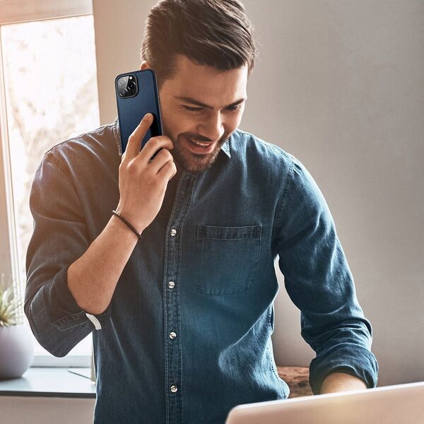 Dux Ducis Dux Ducis Fino etui pokrowiec pokryty nylonowym materiałem iPhone 14 Pro niebieski