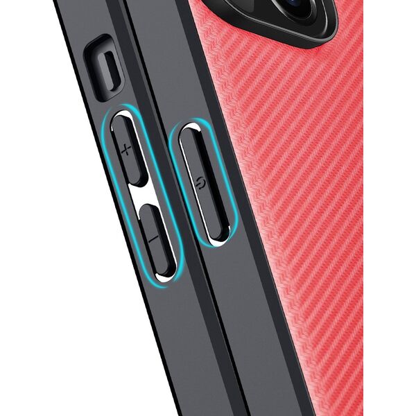 Dux Ducis Dux Ducis Fino etui pokrowiec pokryty nylonowym materiałem iPhone 14 Max czerwony
