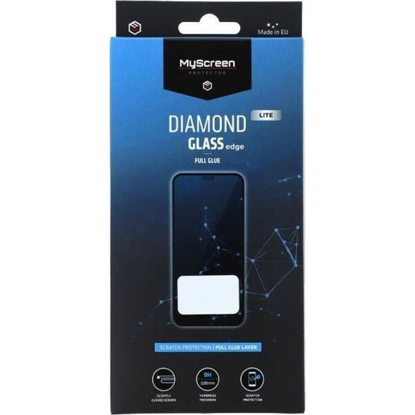 MyScreen Protector Samsung Galaxy S22 - Szkło hartowane na lekko zaokrąglone ekrany DIAMOND GLASS LITE edge FULL GLUE