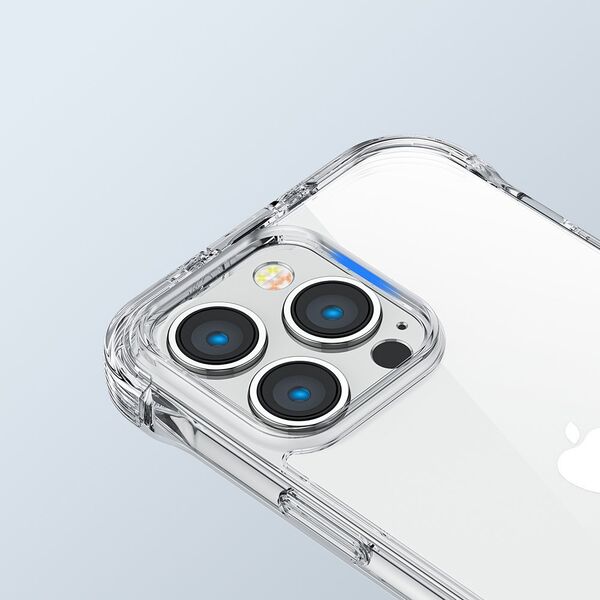 Joyroom Joyroom Defender Series etui pokrowiec do iPhone 14 Pro Max pancerna obudowa z haczykami podstawką przezroczysty (JR-14H4)