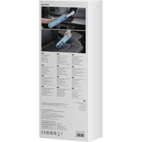 Odkurzacz ręczny Baseus Bezprzewodowy odkurzacz samochodowy Baseus A1 mini 4000Pa, 30W niebieski