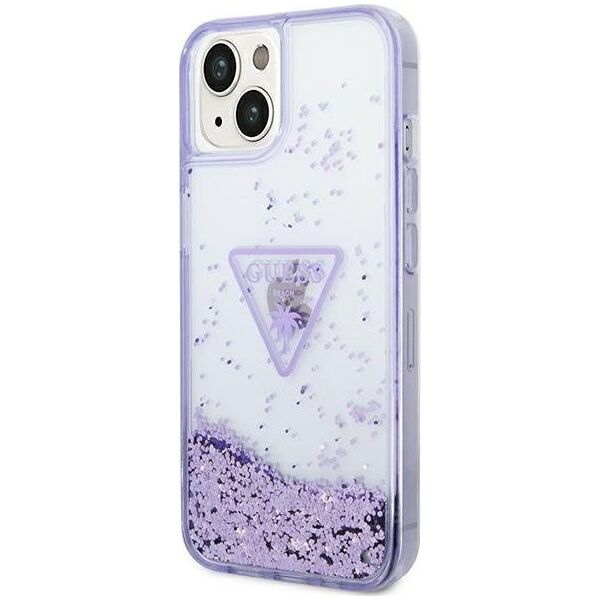 Guess Etui Guess GUHCP14MLFCTPU Apple iPhone 14 Plus fioletowy/purple hardcase Liquid Glitter Palm Collection
