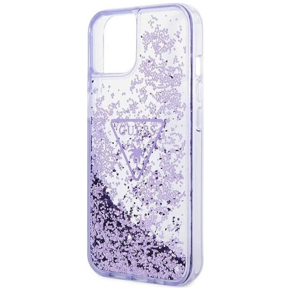 Guess Etui Guess GUHCP14MLFCTPU Apple iPhone 14 Plus fioletowy/purple hardcase Liquid Glitter Palm Collection