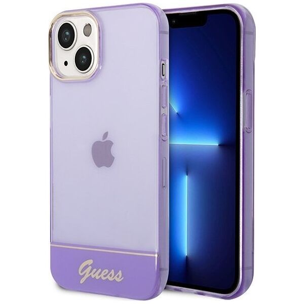 Guess Etui Guess GUHCP14SHGCOU Apple iPhone 14 fioletowy/purple hardcase Translucent