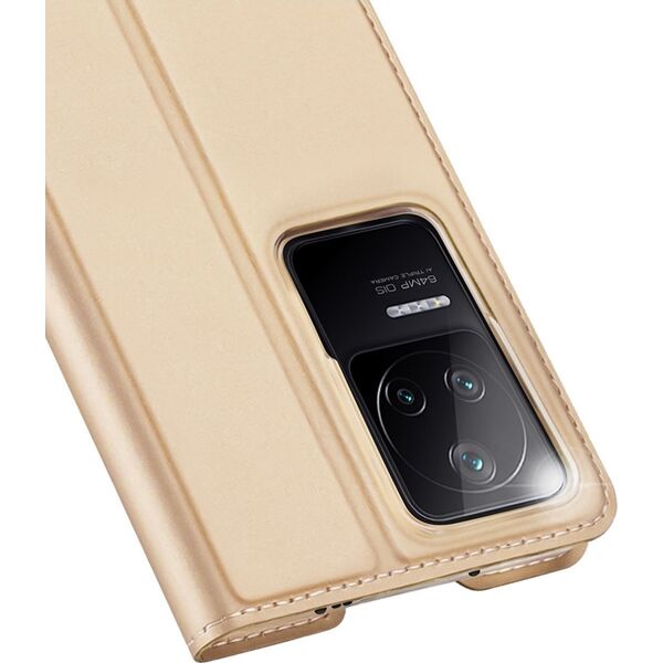 Dux Ducis Dux Ducis Skin Pro kabura etui pokrowiec z klapką Xiaomi Poco F4 5G złoty