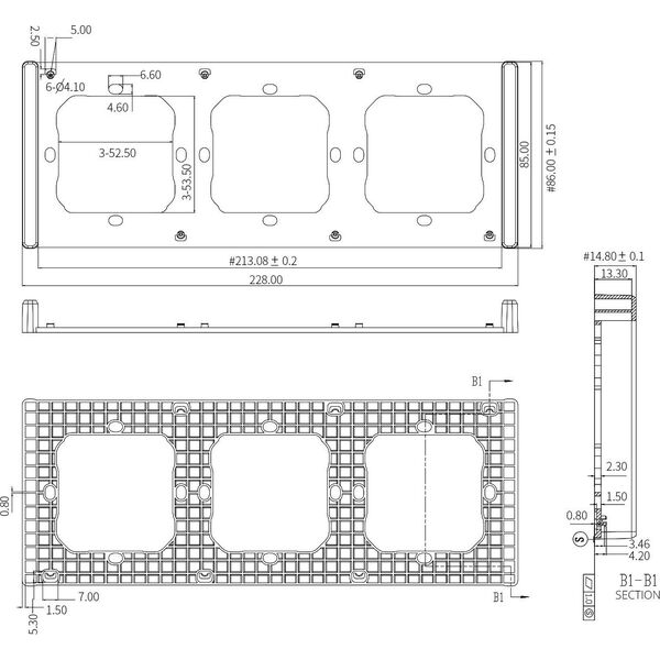 Sonoff Sonoff potrójna ramka montażowa do instalacji przełączników ściennych M5-80