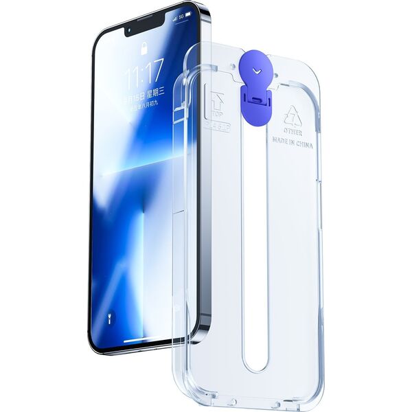 Joyroom Joyroom Knight szkło do iPhone 14 Pro Max z zestawem montażowym przezroczysty (JR-H12)