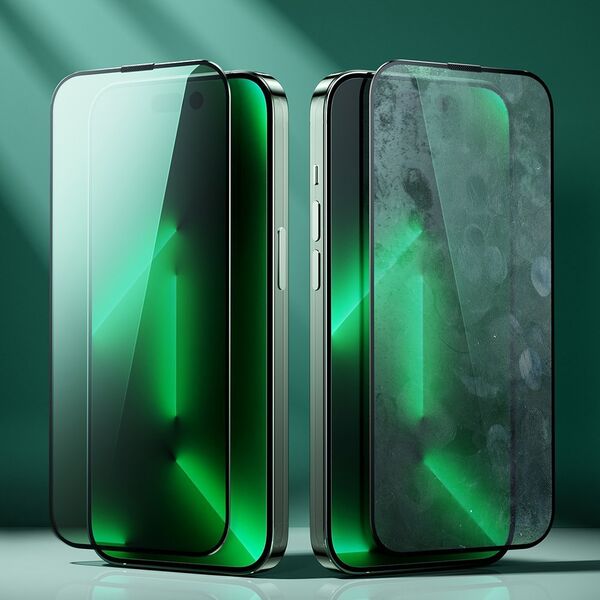 Joyroom Joyroom Knight zielone szkło do iPhone 14 Pro Max z filtrem Anti Blue Light na cały ekran (JR-G04)