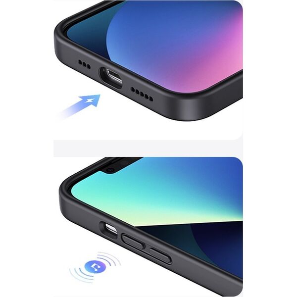 Ugreen Ugreen LP626 Silky Silicone Protective Case gumowe elastyczne silikonowe etui na telefon do iPhone 14 Plus czarny (90920)