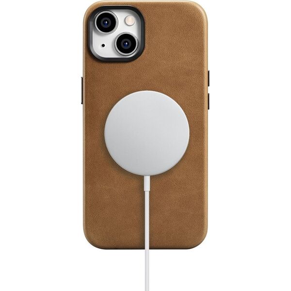 iCarer iCarer Oil Wax Premium Leather Case skórzane etui iPhone 14 magnetyczne z MagSafe brązowy (WMI14220701-TN)