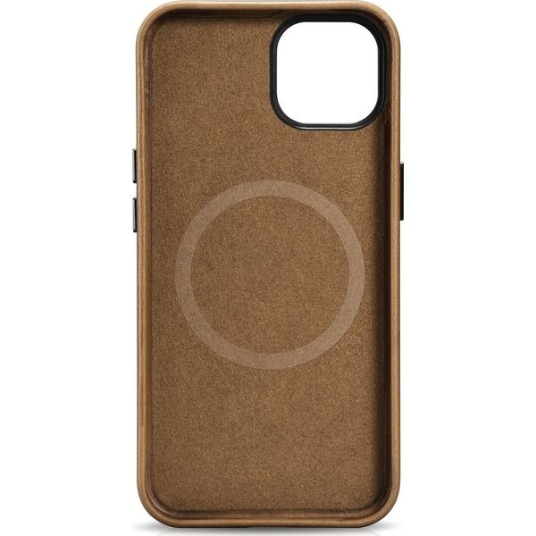iCarer iCarer Oil Wax Premium Leather Case skórzane etui iPhone 14 magnetyczne z MagSafe brązowy (WMI14220701-TN)