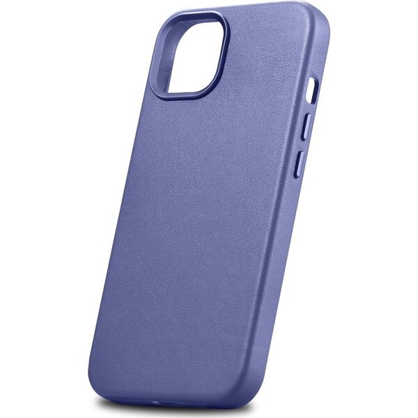 iCarer iCarer Case Leather pokrowiec etui z naturalnej skóry do iPhone 14 jasnofioletowy (WMI14220705-LP) (kompatybilne z MagSafe)