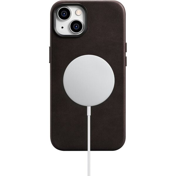 iCarer iCarer Oil Wax Premium Leather Case skórzane etui iPhone 14 Plus magnetyczne z MagSafe brązowy (WMI14220703-BN)
