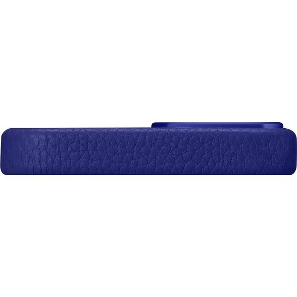 iCarer iCarer Litchi Premium Leather Case skórzane etui iPhone 14 Pro magnetyczne z MagSafe ciemnoniebieski (WMI14220710-DB)