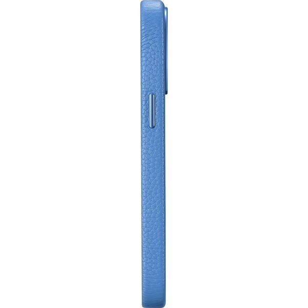 iCarer iCarer Litchi Premium Leather Case skórzane etui iPhone 14 Pro magnetyczne z MagSafe jasnoniebieski (WMI14220710-LB)