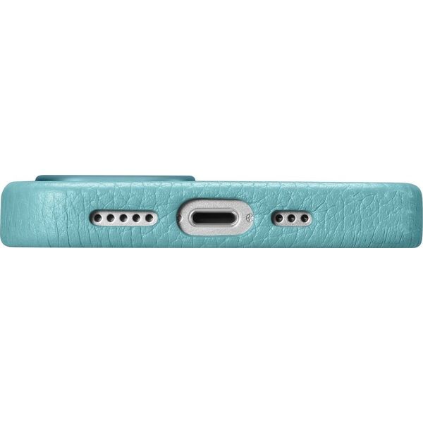 iCarer iCarer Litchi Premium Leather Case skórzane etui iPhone 14 Plus magnetyczne z MagSafe zielony (WMI14220711-GN)