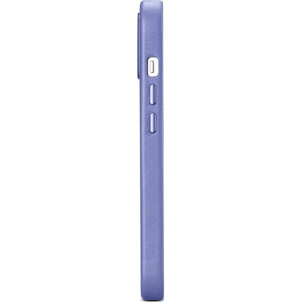 iCarer iCarer Case Leather pokrowiec etui z naturalnej skóry do iPhone 14 Plus jasnofioletowy (kompatybilne z MagSafe)