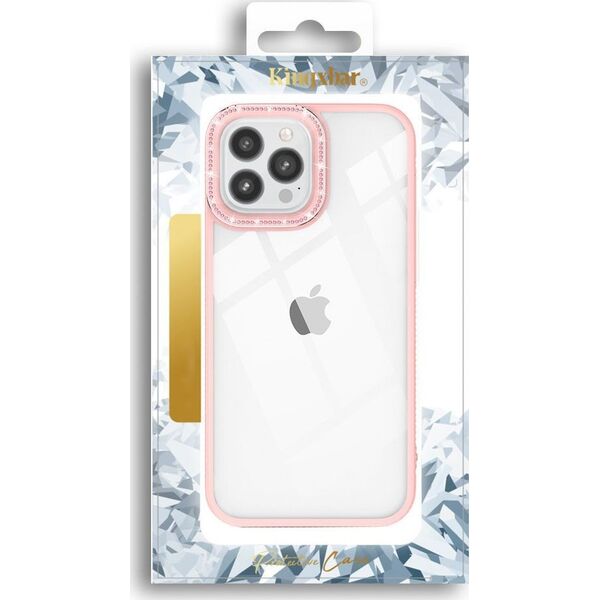 Kingxbar Kingxbar Sparkle Series etui iPhone 13 Pro z kryształami obudowa pokrowiec na tył plecki różowy