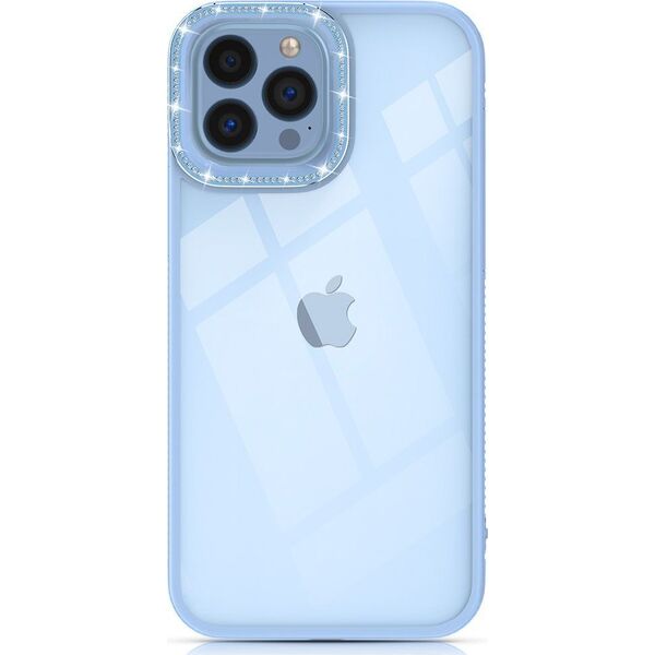 Kingxbar Kingxbar Sparkle Series etui iPhone 13 Pro Max z kryształami obudowa pokrowiec na tył plecki niebieski