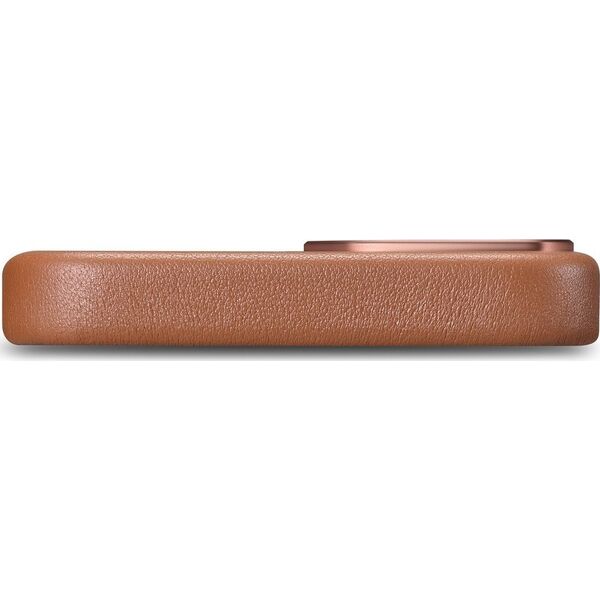 iCarer iCarer Case Leather pokrowiec etui z naturalnej skóry do iPhone 14 Plus brązowy (kompatybilne z MagSafe)