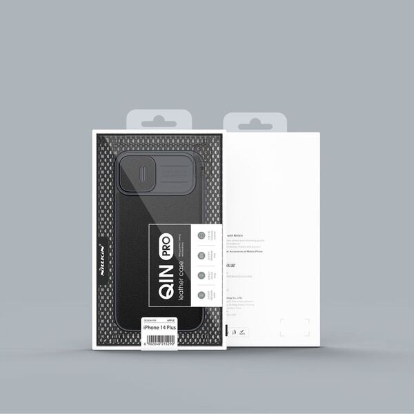 Nillkin Etui skórzane Nillkin Qin Pro Leather Case do iPhone 14 Plus (czarne)