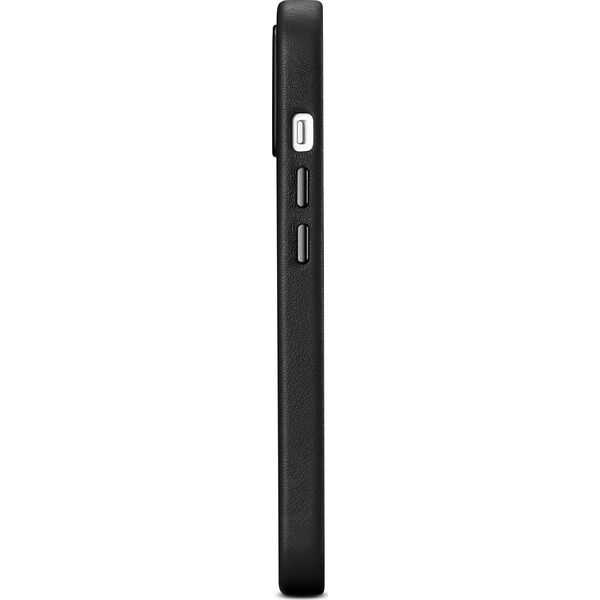 iCarer iCarer Case Leather pokrowiec etui z naturalnej skóry do iPhone 14 czarny (WMI14220705-BK) (kompatybilne z MagSafe)