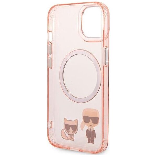 Karl Lagerfeld Karl Lagerfeld KLHMP14MHKCP iPhone 14 Plus 6,7" hardcase różowy/pink Karl & Choupette Aluminium Magsafe NoSize