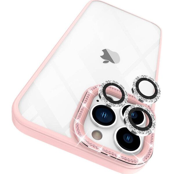 Kingxbar Etui Kingxbar Sparkle Apple iPhone 13 Pro Max różowy