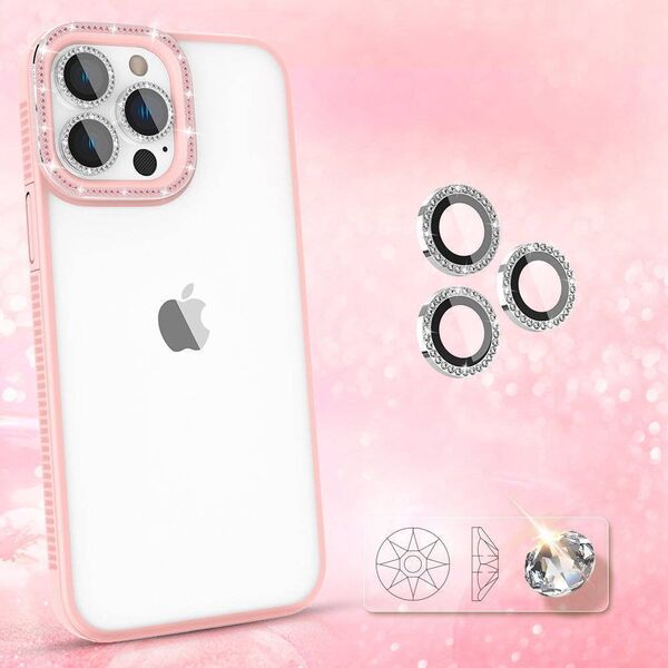 Kingxbar Etui Kingxbar Sparkle Apple iPhone 13 Pro Max różowy