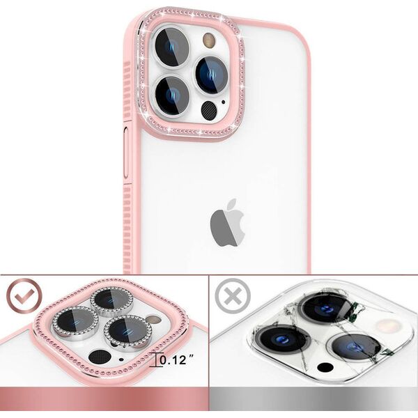Kingxbar Etui Kingxbar Sparkle Apple iPhone 13 Pro Max różowy
