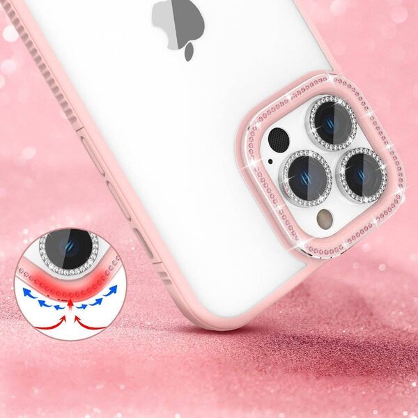 Kingxbar Etui Kingxbar Sparkle Apple iPhone 13 Pro Max różowy