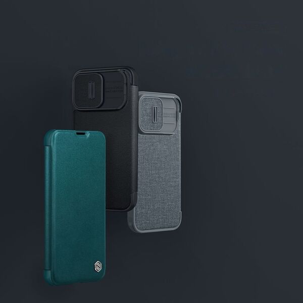Nillkin Etui Nillkin Qin Cloth Pro Apple iPhone 14 Pro Max niebieski