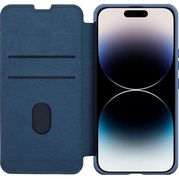 Nillkin Etui Nillkin Qin Cloth Pro Apple iPhone 14 Pro Max niebieski