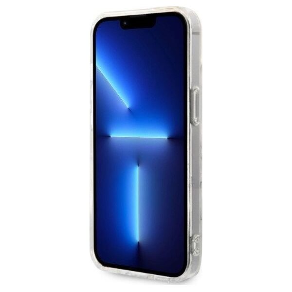 Guess Zestaw Guess GUBPP14SHMEACSH Case+ Charger iPhone 14 6,1" biały/white hard case Marble MagSafe NoSize