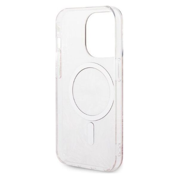 Guess Zestaw Guess GUBPP14LHJEACSP Case+ Charger iPhone 14 Pro 6,1" różowy/pink hard case Jungle MagSafe NoSize