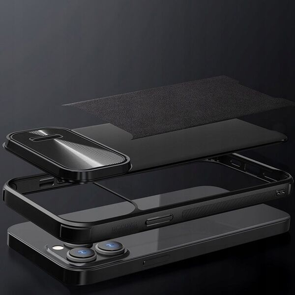 Nillkin NILLKIN CAMSHIELD LEATHER S IPHONE 14 PRO MAX, BLACK / CZARNY