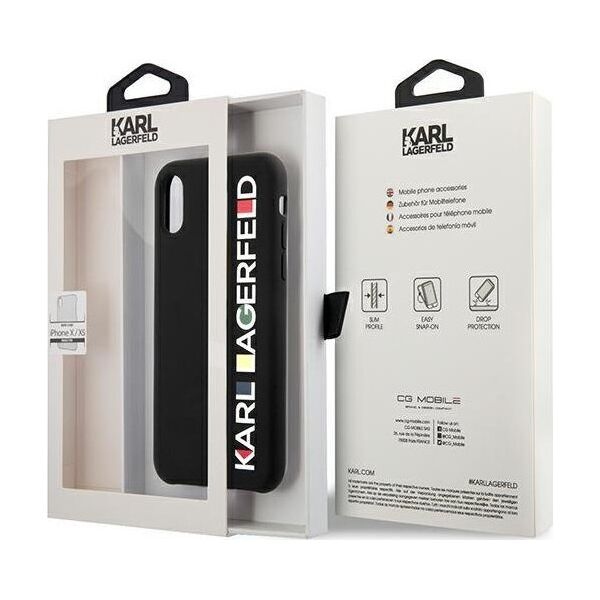 Karl Lagerfeld Etui Karl Lagerfeld KLHCPXBHWHBK Apple iPhone XS/X hardcase czarny/black Glossy Bauhaus