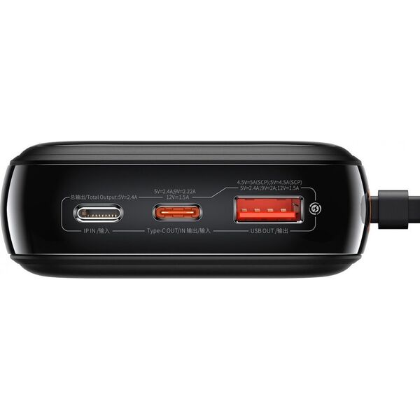 Powerbank Baseus Qpow Digital Display Lightning 20000mAh Czarny