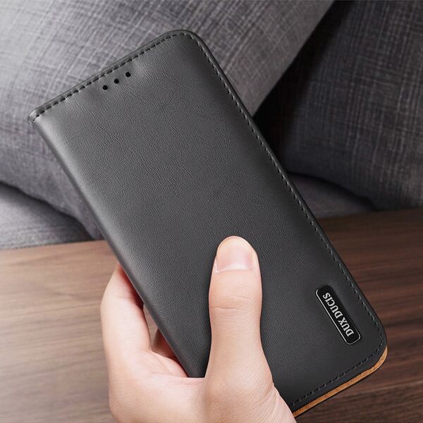 Dux Ducis Dux Ducis Hivo etui Samsung Galaxy S23 pokrowiec z klapką portfel podstawka blokada RFID brązowe