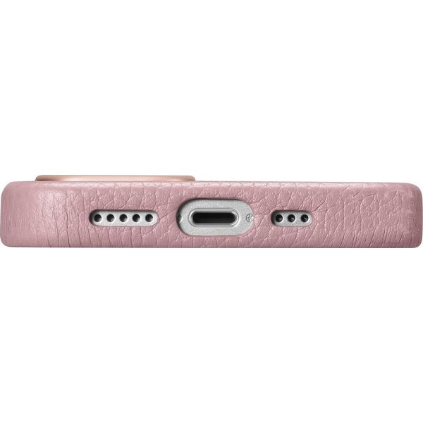 iCarer iCarer Litchi Premium Leather Case skórzane etui iPhone 14 Plus magnetyczne z MagSafe różowy (WMI14220711-PK)