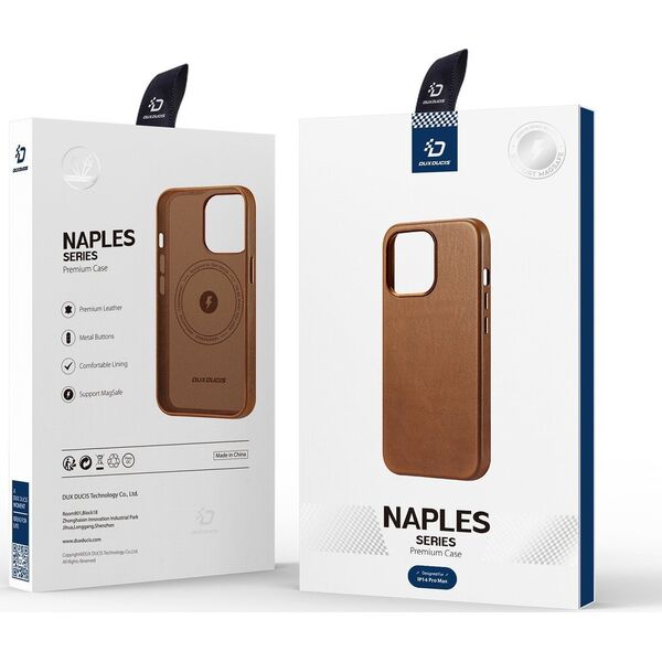 DUXDUCIS Etui DuxDucis Naples MagSafe Apple iPhone 14 Pro Max brązowe