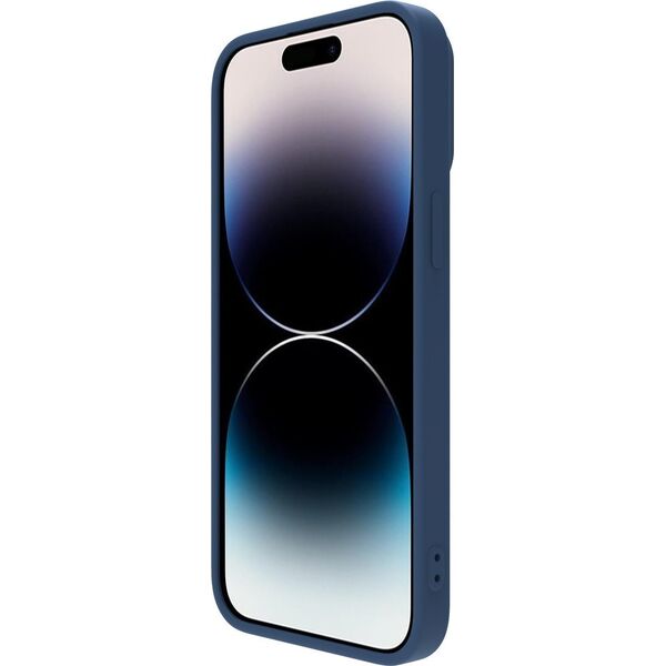 Nillkin Nillkin CamShield Silky Silicone Case etui iPhone 14 Pro Max silikonowy pokrowiec z osłoną na aparat niebieskie