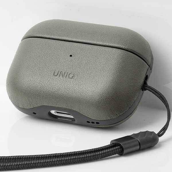 Uniq Etui UNIQ Terra Apple AirPods Pro 2 Genuine Leather zielony/lichen green