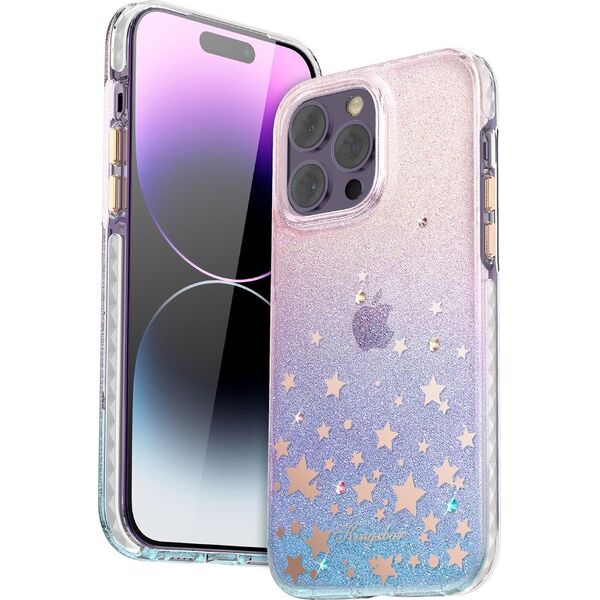 Kingxbar Kingxbar Heart Star Series etui iPhone 14 Plus etui w gwiazdki zodiac
